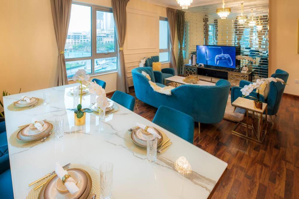 First Class 2Br With Full Burj Khalifa And Fountain View ドバイ エクステリア 写真
