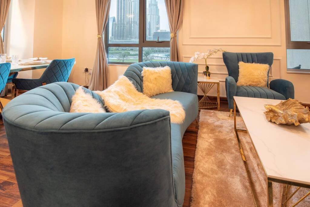 First Class 2Br With Full Burj Khalifa And Fountain View ドバイ エクステリア 写真
